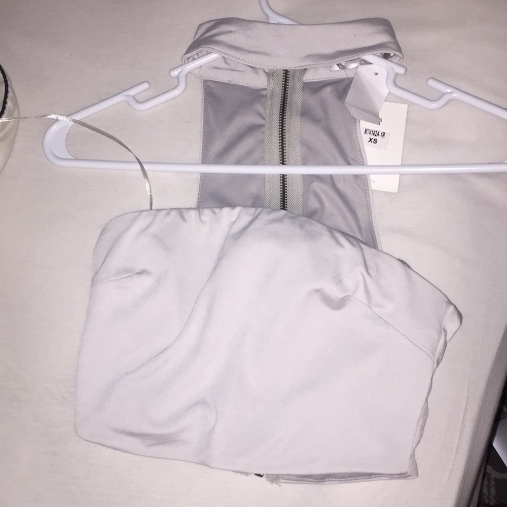 grey tube top